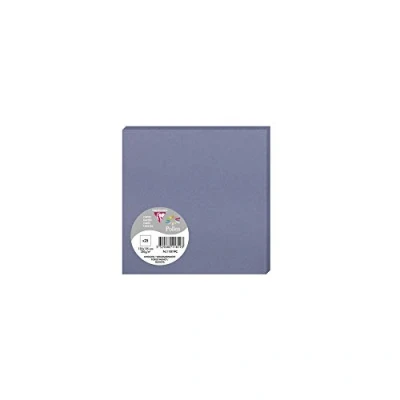 Abbildung von Clairefontaine 11819C Packung mit 25 Karten Pollen 13,5x13,5cm, 210g, ideal für Ihre Einladungen und Korrespondenz, Vergissmeinichtblau, 1 Pack