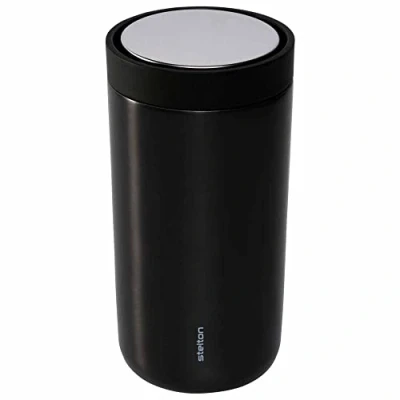 Abbildung von Stelton Thermobecher To Go Click Schwarz Metallic 200 ml, Edelstahl, Kunststoff