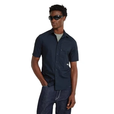 Abbildung von G Star RAW Men&#039;s G4A Slim s Shirt, Blau (Salute D24306 4481 C742), M