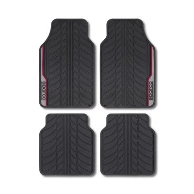 Abbildung von SPARCO F507 SPCF507RD Fußmattensatz PVC vorne und hinten schwarz, Rot