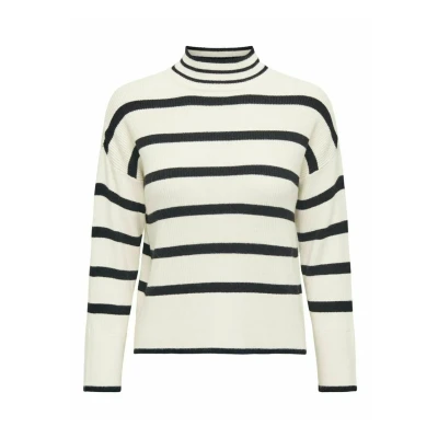 Abbildung von ONLY HIGH NECK Strickpullover, Damen, Größe: Medium, Whitecap gray