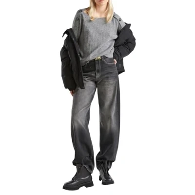 Abbildung von United Colors of Benetton BOAT NECK . Strickpullover, Damen, Größe: Medium, Grey