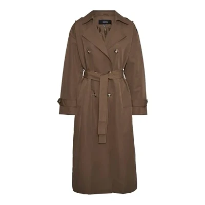 Abbildung von Vero Moda Vmchloe LONG Trenchcoat, Damen, Größe: XS, Chocolate chip