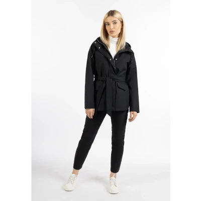 Abbildung von DREIMASTER Klassik Damen Regenjacke recyceltes Material M / Schwarz 100% Polyester (recycelt)