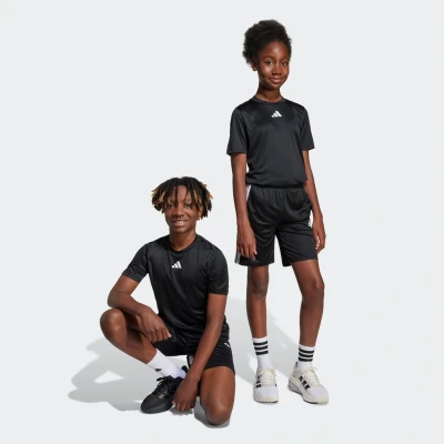 Abbildung von adidas Performance Essentials 3 Stripes Junior Unisex SET Sport Tshirt für Kinder, Größe: 176, Black/white