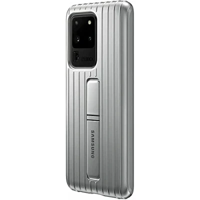 Abbildung von Samsung Galaxy S20 Ultra Hülle Kunststoff Hard Case/Backcover Handyhülle Silber Shockproof/Stoßfest