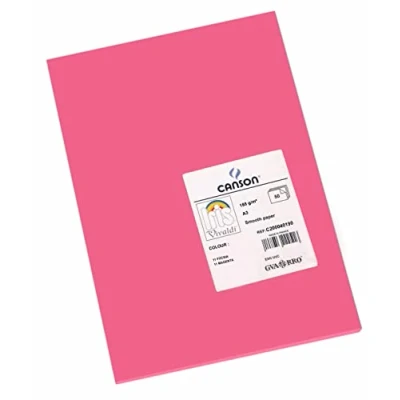 Abbildung von Canson 200040190 Iris Vivaldi glattes, farbiges Papier, A3, fuchsia 11, A3 29.7x42cm
