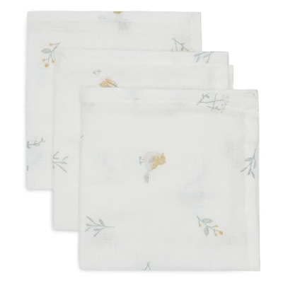 Abbildung von Jollein Spucktücher Baby Lovely Birds 3er Pack 31x31cm 100% Baumwolle Mulltücher OEKO TEX Zertifiziert