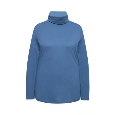 Abbildung von Ulla Popken Rollkragen SLIM FIT Unterhemd/shirt, Damen, Größe: 54/56, Ink blue
