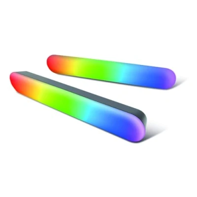 Abbildung von Konix Gaming LED Leuchtstäbe Flame RGBIC Beleuchtung Musiksynchronisation Tuya Smart Home Höhe 30 cm Kompatibel mit Alexa und Google