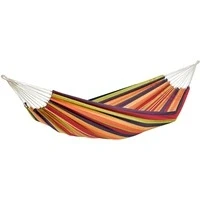 Abbildung von Amazonas Hängematte Lambada Bunte brasilianische in Größe L (Liegefläche 210x140 cm, Belastbar bis 150 kg), Handgefertigt, aus recycelten Materialien