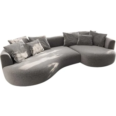 Abbildung von Sofa Edina 330x170 cm Bouclé Silbergrau