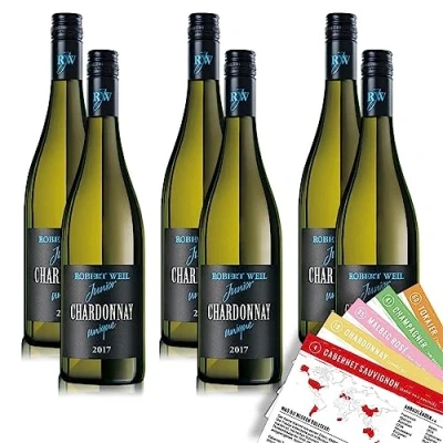 Abbildung von Robert Weil Junior Chardonnay, trocken, sortenreines Weinpaket + VINOX Winecards (6x0,75l)