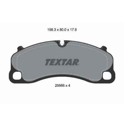 Abbildung von TEXTAR 2556601 Bremsbelagsatz inkl. Verschleißwarnkontakt PORSCHE: 911 Coupe, 718 Cayman