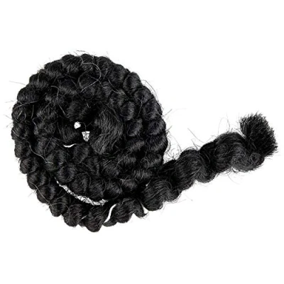 Abbildung von Mehron Make up Crepe Hair 30 cm Braid (Black)