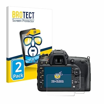 Abbildung von BROTECT (2 Stück Schutzfolie für Nikon D7200 Displayschutz Folie Ultra Klar