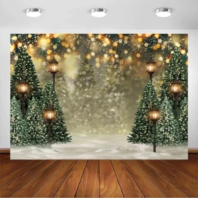 Abbildung von Avezano 2.5x1.8m Winter Weihnachtsbaum Schneeflocke Grün Neugeborene Fotografie Hintergrund Schnee Glitter Bokeh Porträt Hintergründe Weihnachten Geburtstagsfeier Foto Banner Requisiten