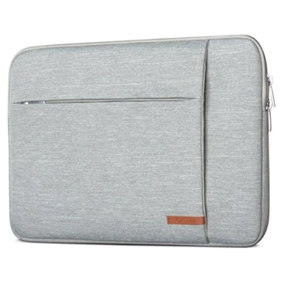Abbildung von Laptophülle 15 15.6 Zoll Grau CASEZA London Laptop Sleeve 15.6&quot; Schutzhülle Laptoptasche Hülle Case für Dell HP ASUS Acer Lenovo UVM. Notebook Tasche Wasserfest mit 2 Seitentaschen