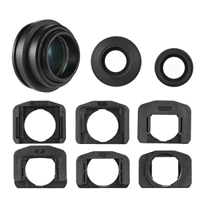 Abbildung von Andoer 1.51X Fixfokus Kamera Sucher Sucherokular Augenmuschel Sucherlupe mit 2 Augenklappen Kompatibel Canon Nikon Sony Pentax Olympus Fujifilm Samsung Sigma Minoltaz DSLR