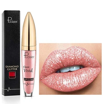 Abbildung von 18 Color Diamond Glitter Lipgloss Lippenstift Glänzender, matter, flüssiger Lippenstift, Lipgloss, langlebige Antihaft Lippenstifte, natürliche, glatte, bequeme Lippe (05)