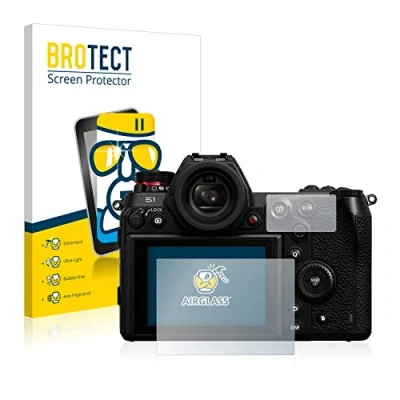Abbildung von BROTECT Schutzglas für Panasonic Lumix DC S1 / S1R Schutzfolie Panzer Folie Glas [Extrem Kratzfest 9H, Anti Fingerprint,
