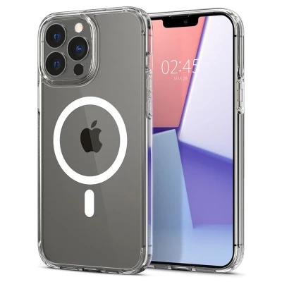 Abbildung von Apple iPhone 13 Pro Max Hülle MagSafe Kunststoff Spigen Hard Case/Backcover Handyhülle Transparent Shockproof/Stoßfest