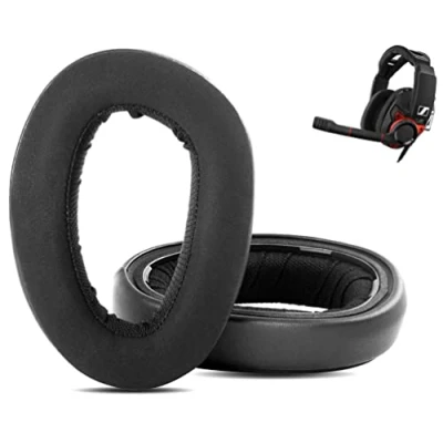 Abbildung von HTINDUSTRY Professionelle Ohrpolster für Kopfhörer, Ersatz Ohrpolster, kompatibel mit Sennheiser GSP 600 500 Gaming Headset