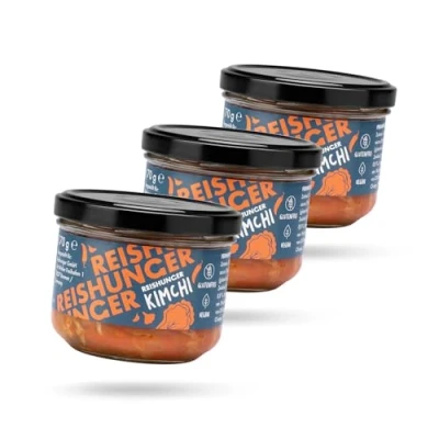 Abbildung von REISHUNGER Kimchi, 3x170 g Vegan &amp; Glutenfrei fertiges Kimchi aus fermentierten Chinakohl perfekt zu Gerichten der koreanischen Küche