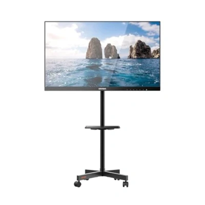 Abbildung von GRIFEMA GB3001 TV Ständer Rollbar für bis 65 Zoll LED OLED LCD Plasma Flach &amp; Curved Fernseher, Fernsehständer Höhenverstellbarer, 40 kg, VESA 400 x mm