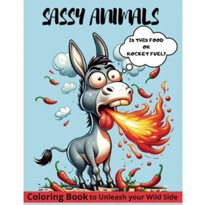 Abbildung von Sassy Animals: Hilarious Coloring Book for Adults to Relax, Laugh, and Color with Witty Comments Cheeky Animals