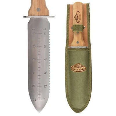 Abbildung von linoows Hori Pflanzmesser, Japanisches Retro Gartenmesser mit Scheide