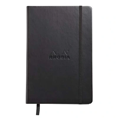 Abbildung von Rhodia 118669C Web Notebook (DIN A5, 14,8 x 21 cm, elfenbein, blanko, 90 g, 96 Blatt) 1 Stück schwarz