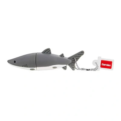 Abbildung von Garrulax USB Stick, Premium 2.0, High Speed Niedliches Cute Cartoon Silikon 8GB / 16GB 32GB Flash Laufwerk Wasserdicht Memory Stick Speicherstick(16GB, Shark)