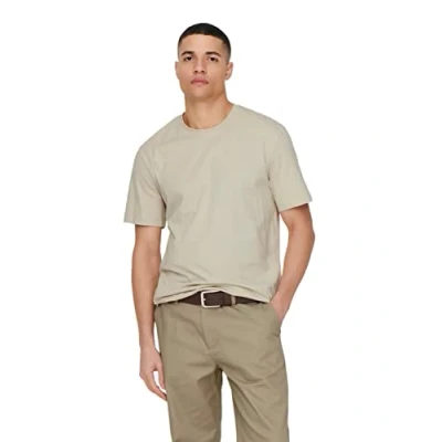 Abbildung von Only &amp; Sons Tshirt basic, Herren, Größe: XS, Pelican