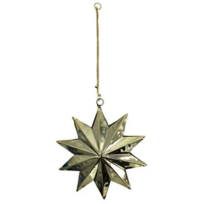 Abbildung von DARO DEKO Metall Stern zum aufhängen Gold 1 Stück S 14 x 16cm
