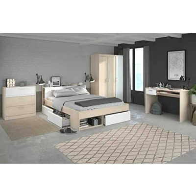 Abbildung von Parisot Jugendzimmer Set &quot;Most&quot;, (Set, 4 St., Bett mit Schubkästen, Kleiderschrank, Schreibtisch, Schubkastenkommode)