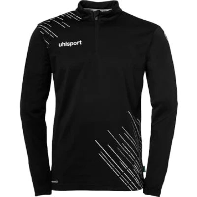Abbildung von uhlsport Score 26 1/4 Zip Top Herren Sport Jacke Sweatshirt Sweatjacke Pullover Fußball Fitness Gym Hoody Pulli smartbreathe FIT atmungsaktiver Stoff aus recyceltem Polyester, 140