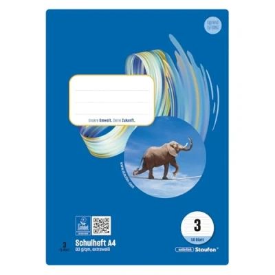 Abbildung von Staufen Style Schulheft 10 Hefte je 16 Blatt, DIN A4, Lineatur 3 (21 Doppellinien), 80 g/m² Papier