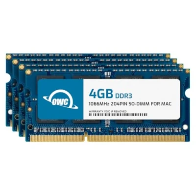 Abbildung von OWC 16GB Memory Upgrade Kit 4 x 4GB PC8500 DDR3 1066MHz SO DIMMs für alle Apple iMac 21,5&quot; und 27&quot; (Oktober/2009) Modelle