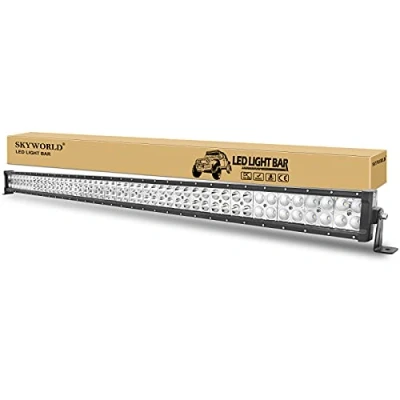 Abbildung von SKYWORLD 300W LED Lichtleiste 52 Zoll 132 cm Gerade Scheinwerfer bar Offroad Arbeitsleuchte Zusatzscheinwerfer Flood Spot Für Trecker KFZ Bagger SUV UTV ATV 12V 24V
