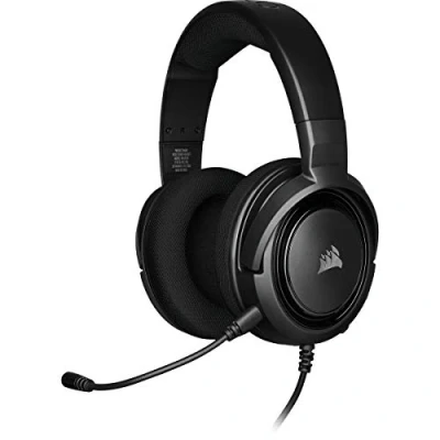 Abbildung von CORSAIR HS35 Stereo Leichtgewicht Multiplatform Wired Gaming Headset Abnehmbares Unidirektionales Mikrofon Neodym Treiber PC, PS5, PS4, Xbox, Nintendo Switch, Mobile Carbon