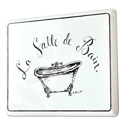 Abbildung von Mirabeau Wanddekoobjekt Deko Schild La salle de bain weiß