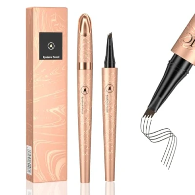 Abbildung von Augenbrauenstift,Microblading Augenbrauenstift,Wasserdichter und Schweißfester,Wischfest Eyebrow Pencil Kann Leicht Natürliche Augenbrauenform(Dunkelbraun)