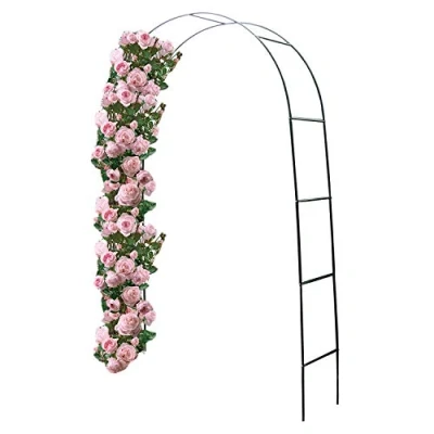 Abbildung von Mojawo Rosenbogen 240x140x36cm Metall Pergola Rankhilfe Rankgitter Torbogen