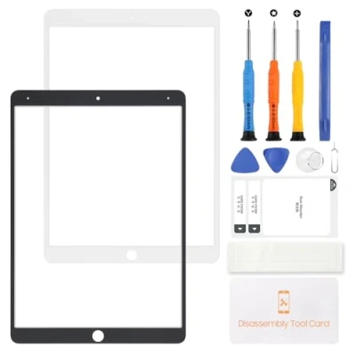 Abbildung von Ersatz LCD Display Compatible für iPad Air 3 2019 3. Generation A2152 A2123 A2153 A2154 Front Außenglas, Reparatur Set mit Werkzeug (kein Touchscreen Digitizer) (weiß)