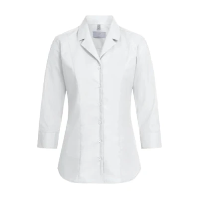 Abbildung von Greiff Größe 34 Corporate Wear Basic Damen Bluse 3/4 Arm Regular Fit Weiß Modell 6506