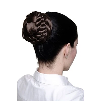 Abbildung von WIG ME UP Haarteil aufwendig geflochten Zopf Dutt Haarknoten Tracht Braun TC2041 8