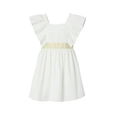 Abbildung von vertbaudet Minikleid Festliches Mädchen Kleid Mit Goldenem Gürtel