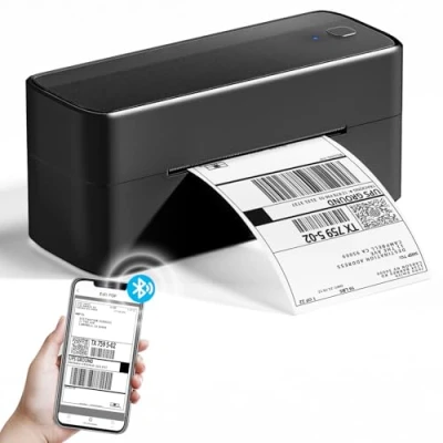Abbildung von Phomemo Bluetooth Etikettendrucker, DHL Thermodrucker 4x6 Ettikettendrucķer, Etikettiergerät Label Printer für Barcode, Amazon, Etsy, Shopify, DHL, FedEx
