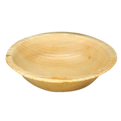 Abbildung von 50 Schalen Palmblatt Schale / Schüssel rund 85ml Ø 10 cm